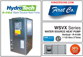 1.5 Ton 14 EER Water Source Heat Pump First Co Hydro-Tech WSVX018N6RH Similar to Mcquay Geothermal 