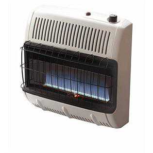 Mr. Heaters Mr. HeaterVent Free Flame Natural Gas Heater, 30k BTU, Blue