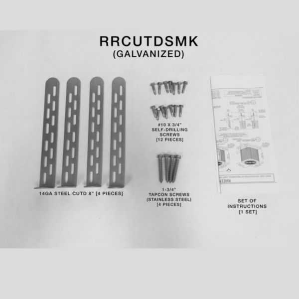 Miami Tech RRCUTDSMK - Rheem/Ruud Condenser Unit Tie Down, Galvanized, Slab Mount, Small/Medium Kit (In-land Installation)