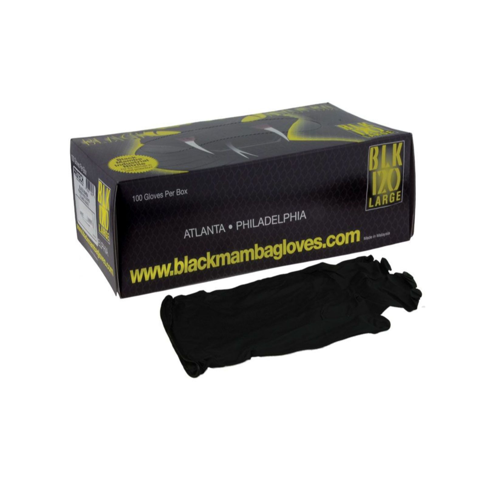 ShuBee 849166 - Gloves - Black Mamba Powderfree - Textured - L (Box of 100)