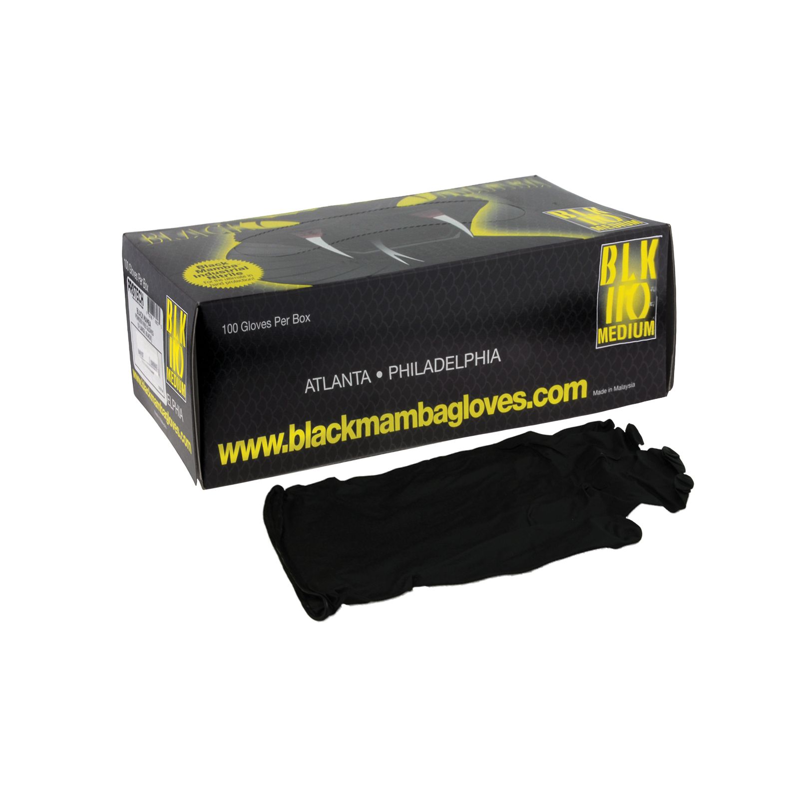 Rheem 849169 -  Gloves - Black Mamba Powderfree - Textured - M (Box of 100)